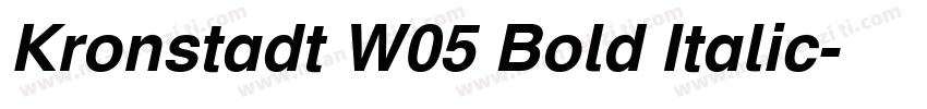 Kronstadt W05 Bold Italic字体转换